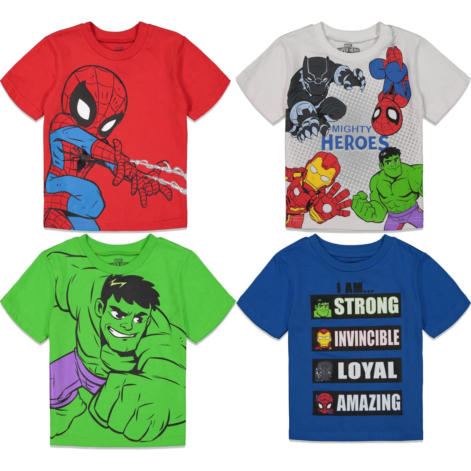 Marvel 4 Pack Graphic T-Shirts